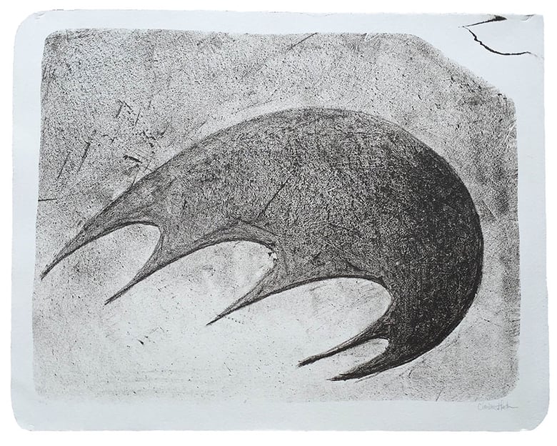 Image of “in the ravine" stone lithograph