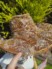 Image 2 of Dolly cowboy hat - recycled sari fabric Brown
