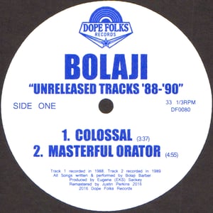 Image of BOLAJI "UNRELEASED TRACKS '88-'90"