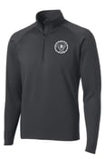 Image of Charcoal Gray Embroidered Quarter Zip