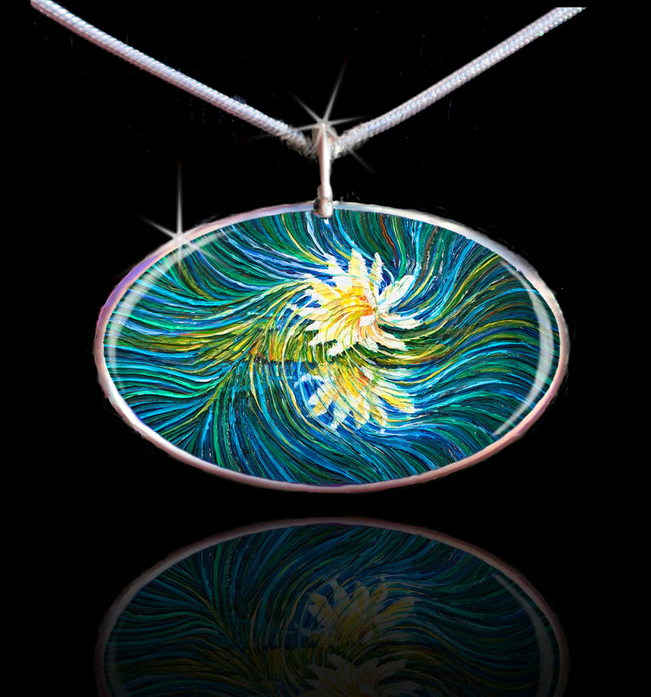 Image of White Lily Divine Light Energy Pendant