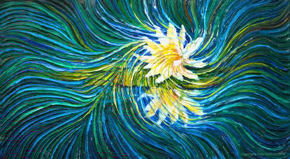 Image of White Lily Divine Love Painting - Giclee Print
