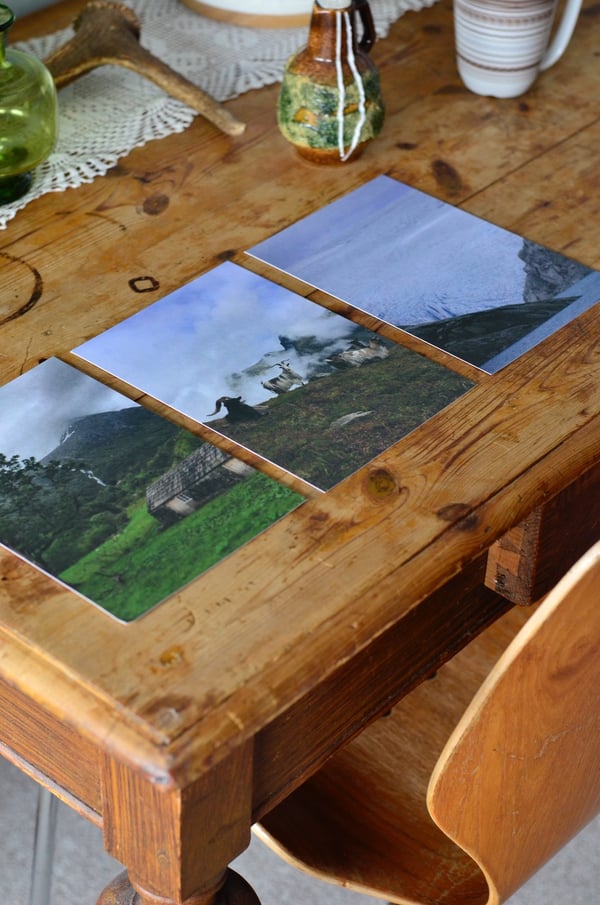 Image of 3 pk. large postcards. A5 270g recycled matte paper.