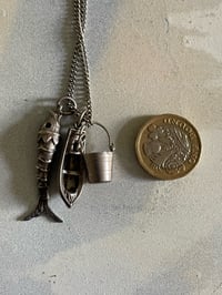 Image 5 of Vintage charm silver necklace - Gone fishing collection part 1
