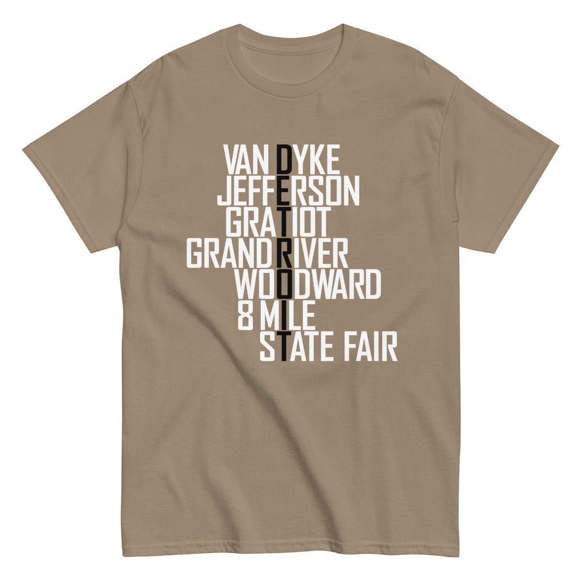 Image of Detroit East Streets Inverted Tee (5 colors)