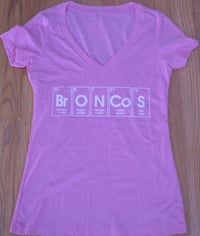 Image 1 of pink periodic broncos. - graphic tee