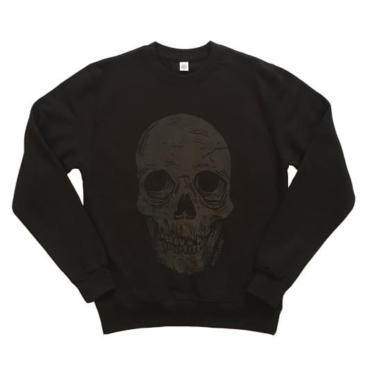 Image of Whitelane. Skull Sweatshirt - BLACK