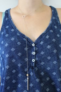 Image 2 of long bar lariat necklace