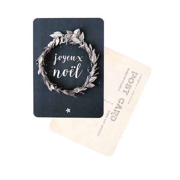 Image of Carte Postale JOYEUX NOEL / NUIT PAILLETÉE