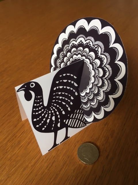 Image of 3D Turkey Christmas Card