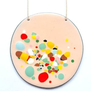 Image of Queenie pendant necklace in Pink - Large 