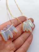 Opalite Drops Necklace - available on sterling silver, gold filled or plated brass chain