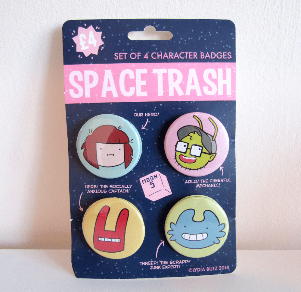 Image of Space Trash - 4 Badges