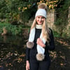 Vanilla Pom Pom Scarf - WAS £40