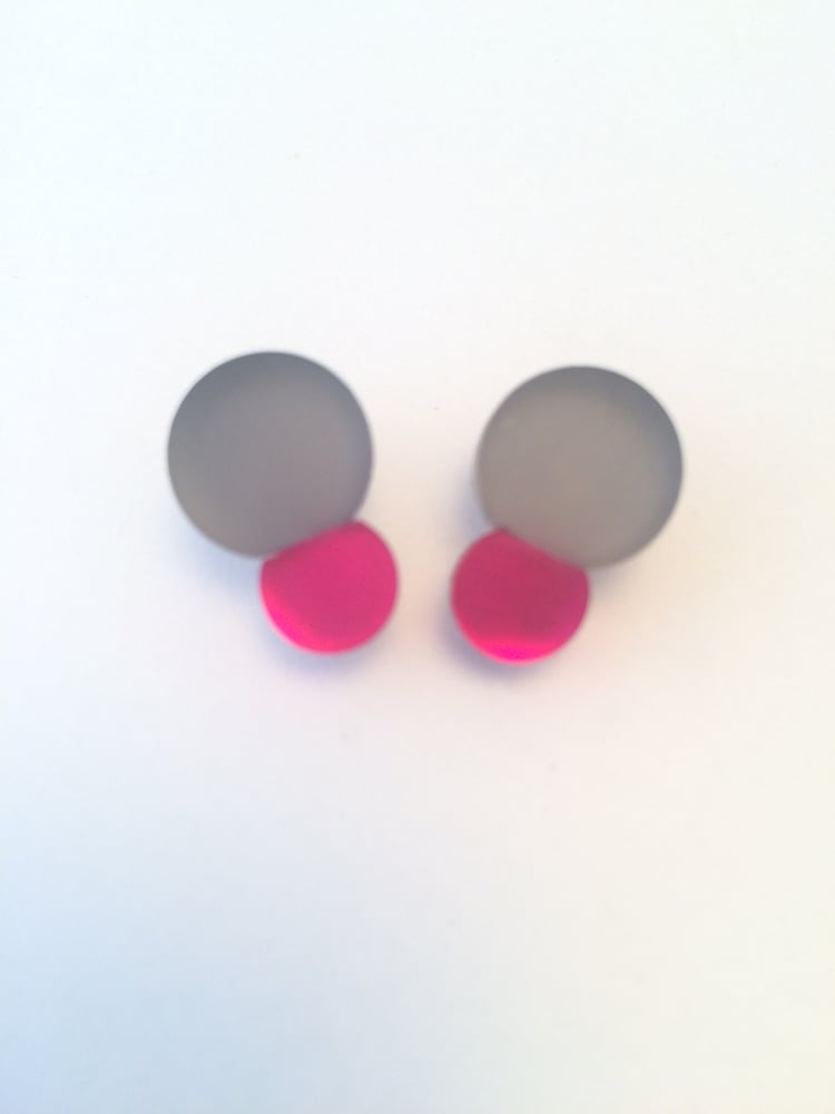 Image of Náušnice / Earrings Bubbles Grey n color