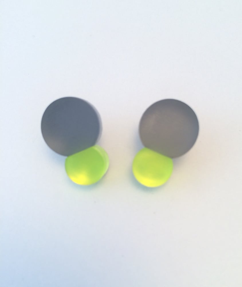Image of Náušnice / Earrings Bubbles Grey n color