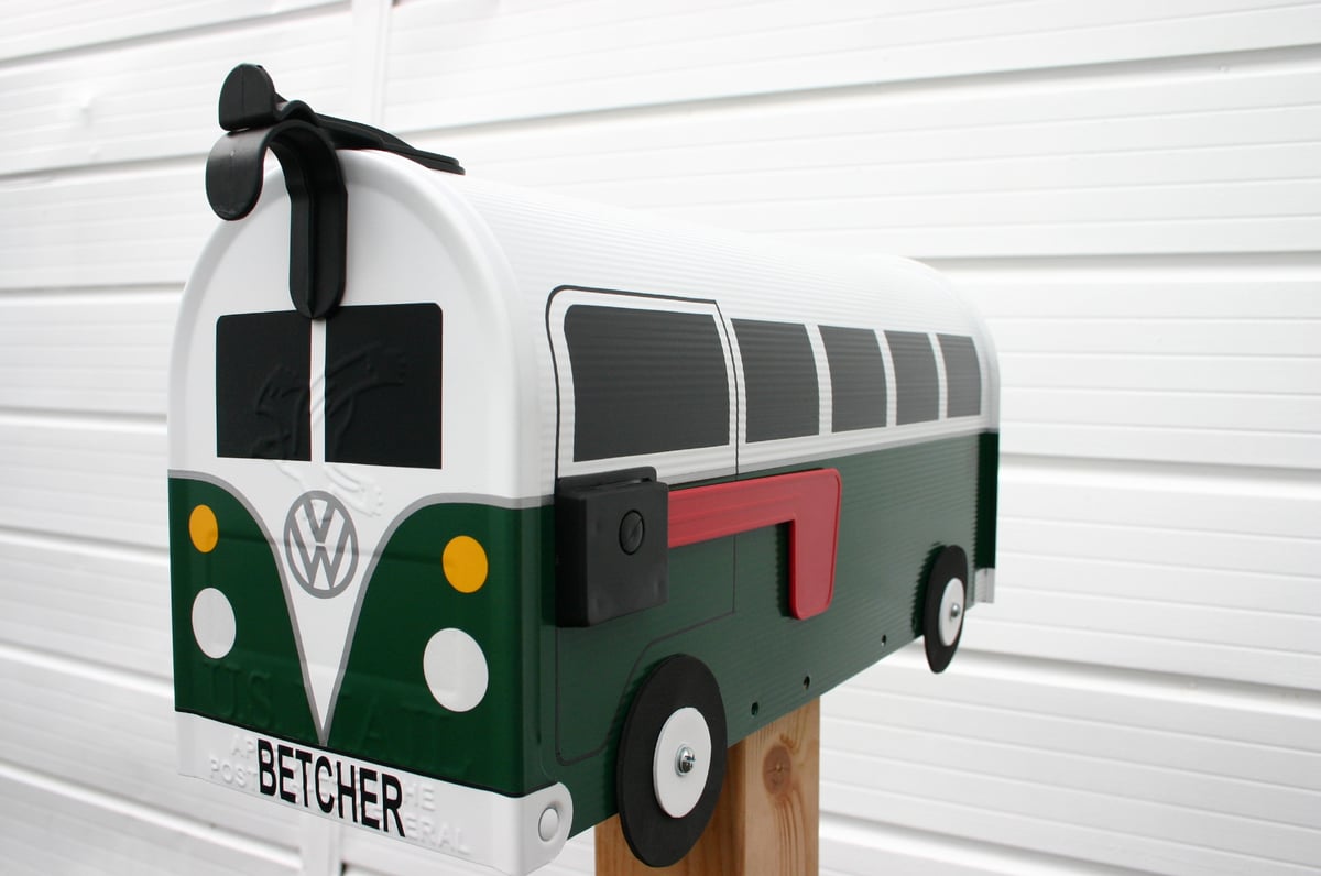 Hunter Green Split Window Volkswagen Bus Mailbox by TheBusBox VW ...