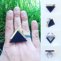 Prsten / Ring Tria D Black n Mirror