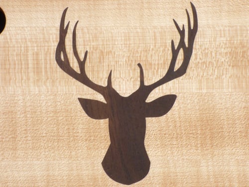 Image of Cutting Board with Deer Antler Inlay