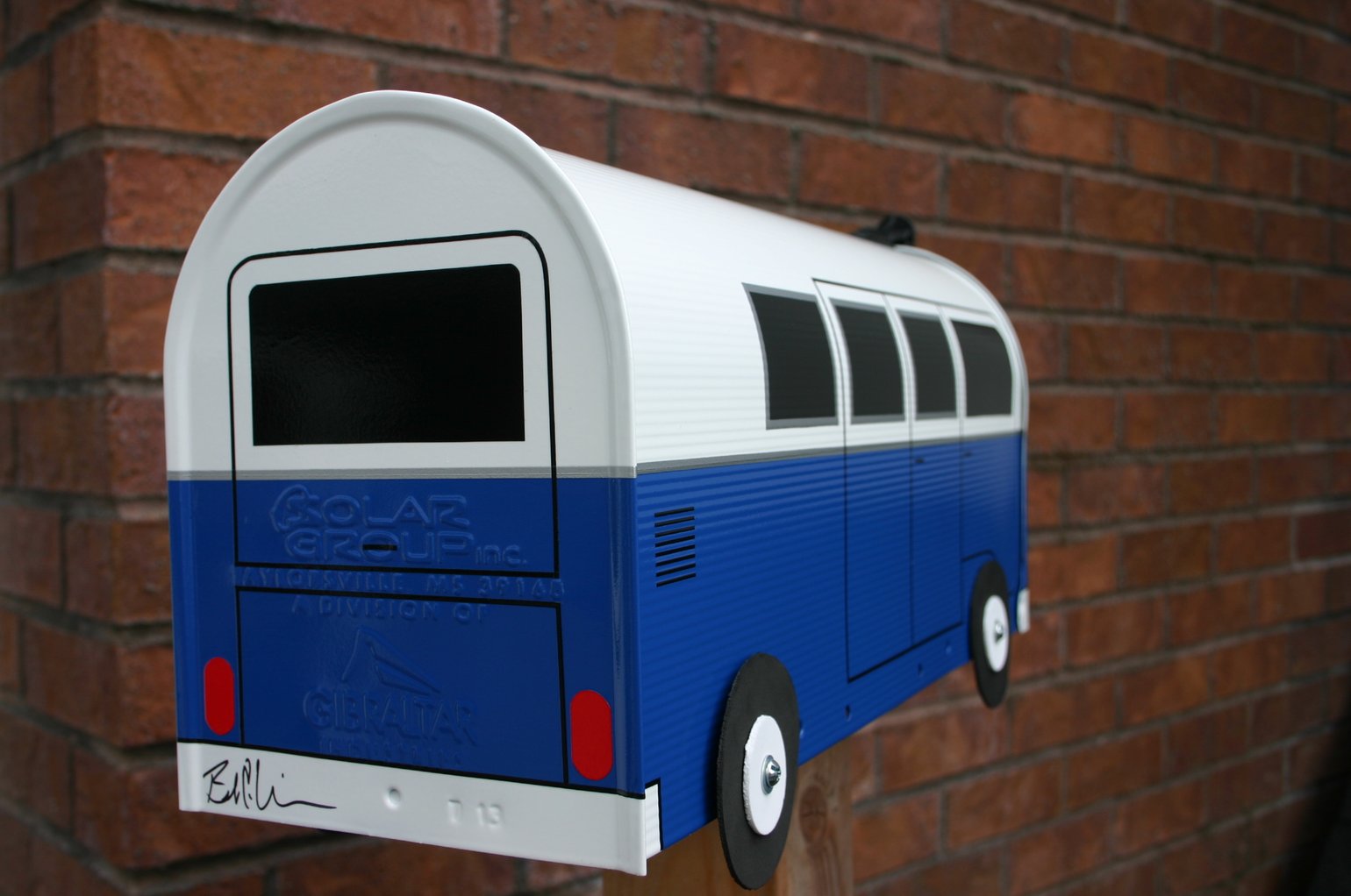 Deep Blue 11 Window Volkswagen Bus Mailbox by TheBusBox - Choose your ...