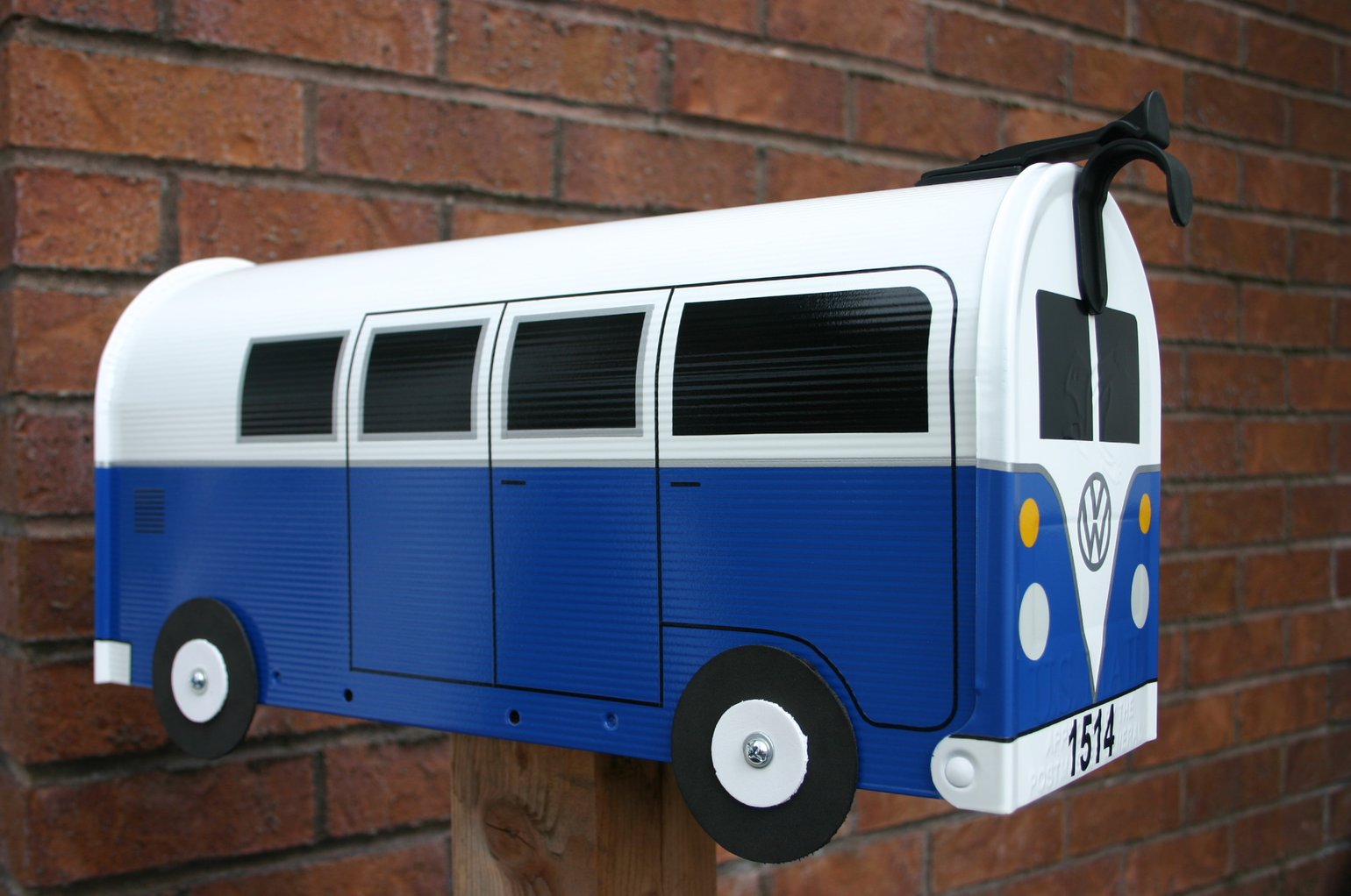 Deep Blue 11 Window Volkswagen Bus Mailbox by TheBusBox - Choose your ...