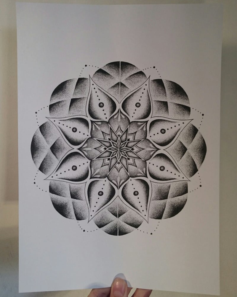 Image of Dotwork Mandala Print