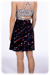 Image of Pleated Snap Front Skirt - Splashed Check <s>$200</s> 