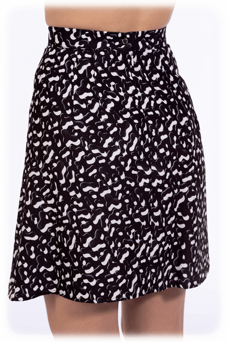 Image of 50% OFF - Pleated A-Line Skirt - Black Dabs