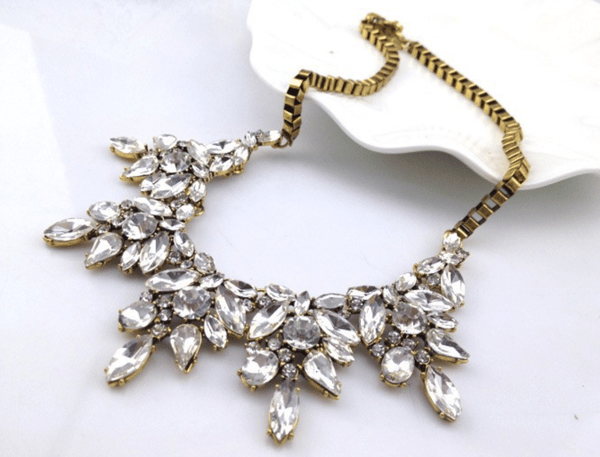 Image of rhinestone statement necklace 