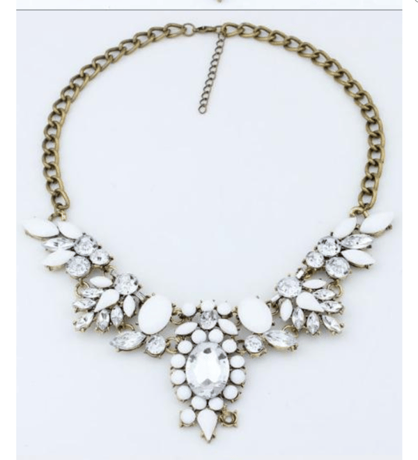 Image of white statement necklace 