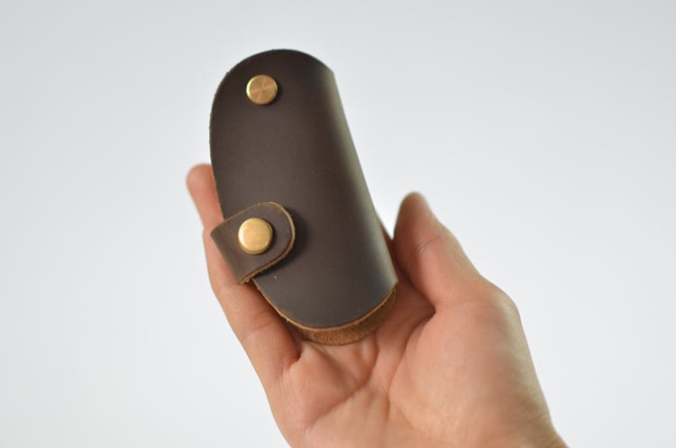 Image of Handmade Genuine Natural Leather Key Holder, Leather Key Organizer, Leather Key Chain E01