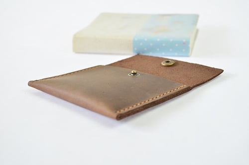 Image of Handmade Genuine Natural Leather Coin Holder, Leather Coin Organizer, Leather Coin Purse B10