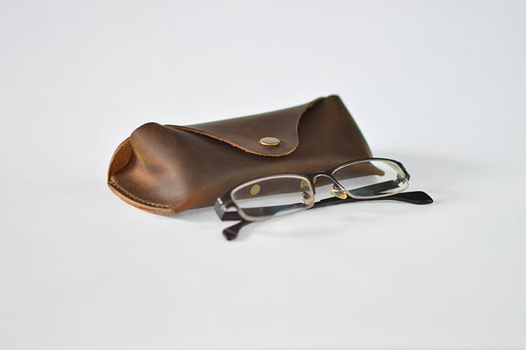 Image of Handmade Genuine Natrual Leather Sunglasses Holder, Glasses Case, Sunglasses Organizer F01