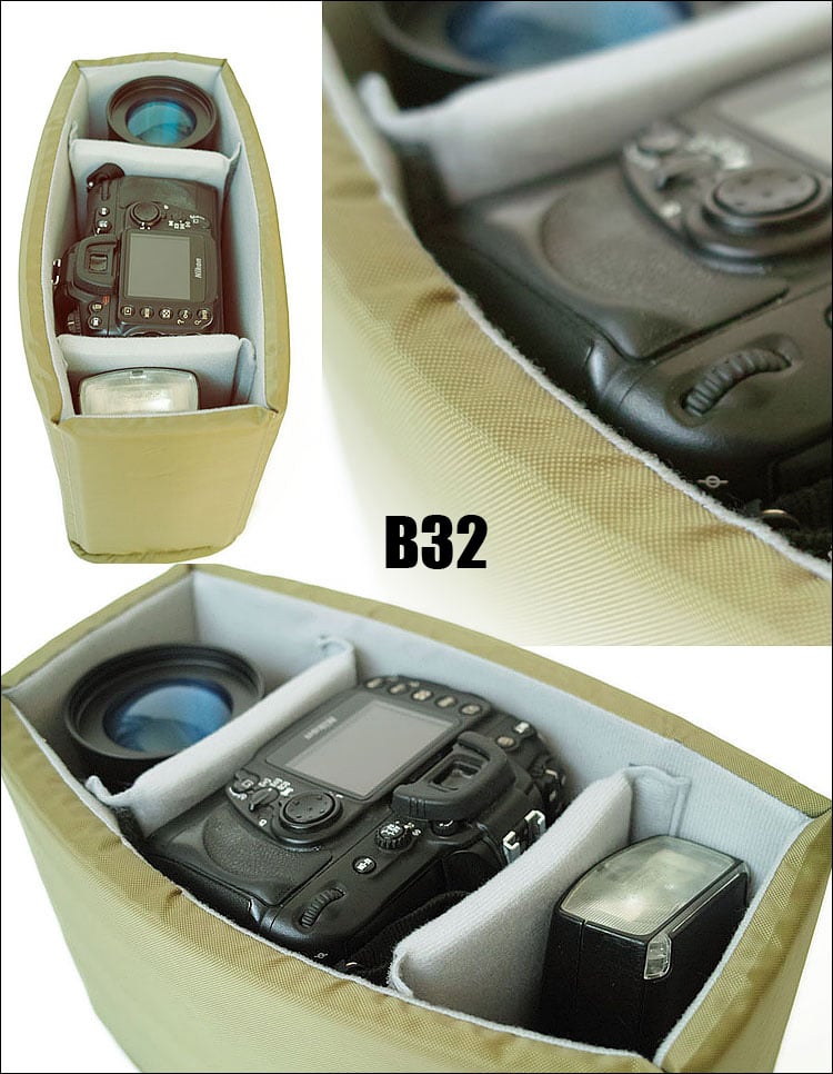 Camera Insert Bags B33Large/B32Medium MoshiLeatherBag Handmade