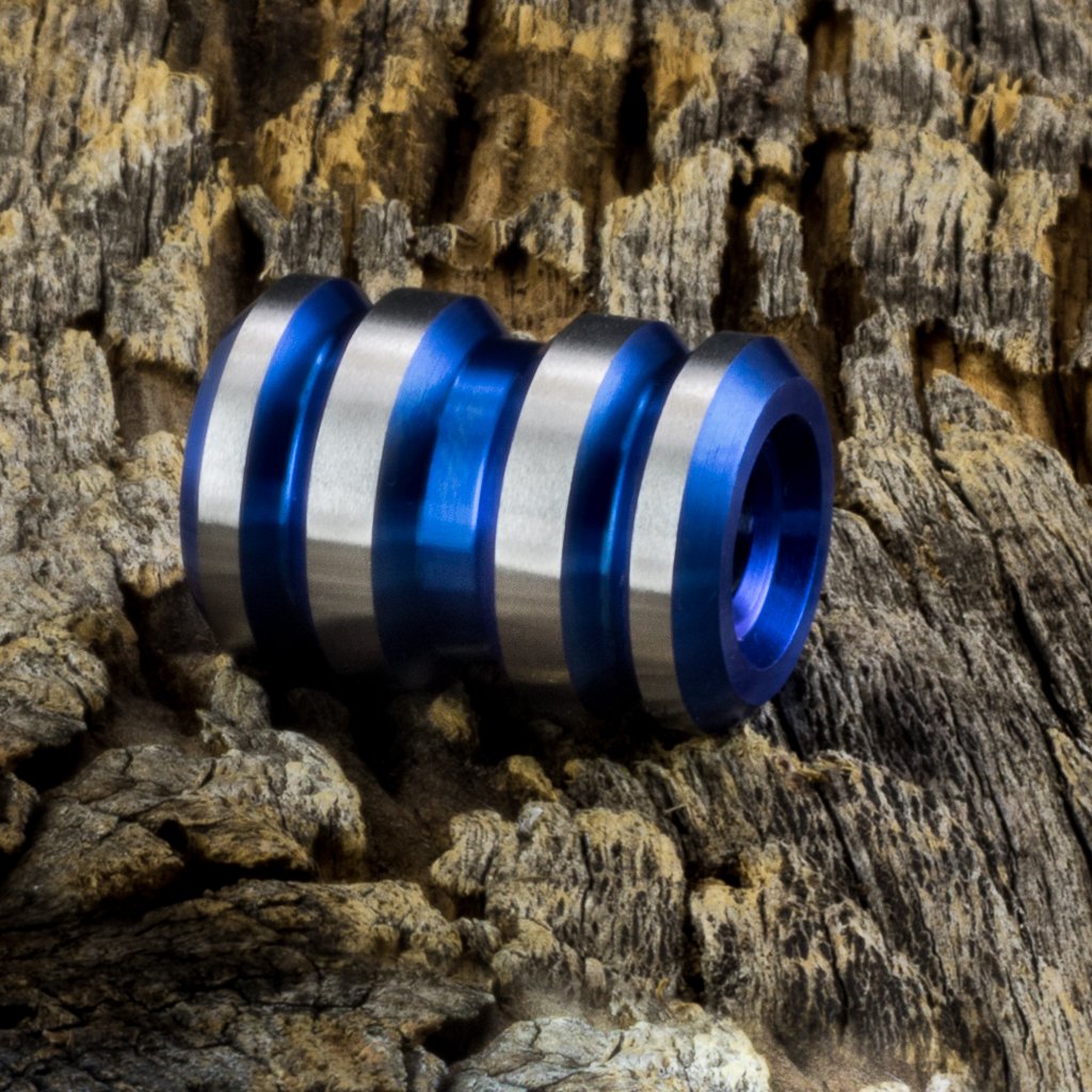 Image of Tank Electric Blue Ti Bead #1