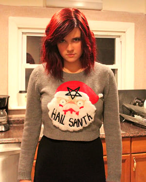 Image of Handsewn Hail Santa Knit Sweater