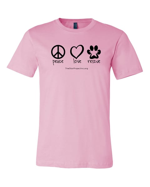 Image of Peace, Love, Rescue - Pink
