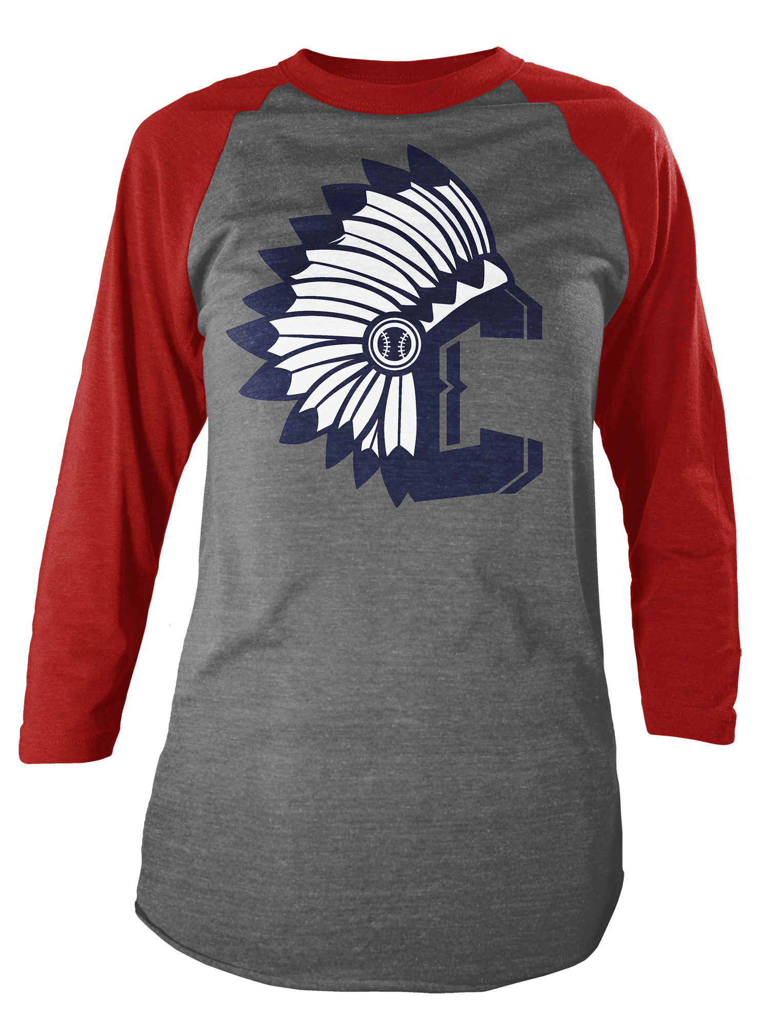 Image of Indians C Red Raglan