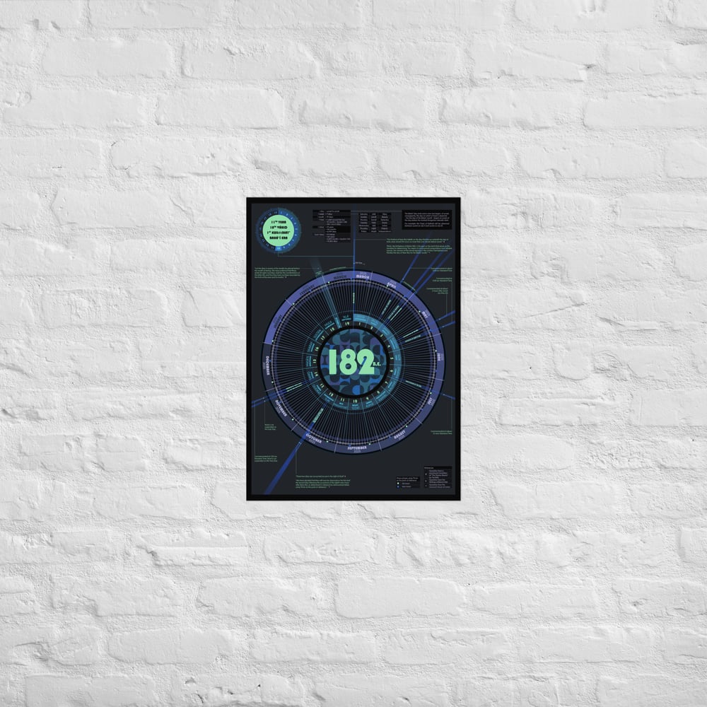 Image of 182 B.E. Calendar (2025-26) - Small - Dark Design