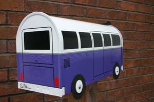 Image of Purple Split Window Volkswagen Bus Mailbox by TheBusBox - Choose your color VW Splitty