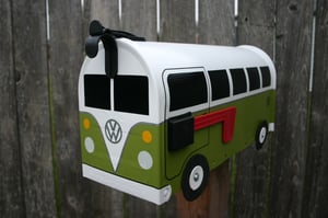Image of Eden Green Split Window Volkswagen Bus Mailbox by TheBusBox - Choose your color VW