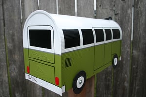 Image of Eden Green Split Window Volkswagen Bus Mailbox by TheBusBox - Choose your color VW