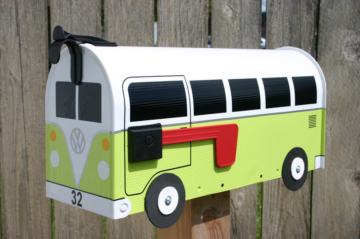 Lime Green Split Window Volkswagen Bus Mailbox by TheBusBox - Choose ...