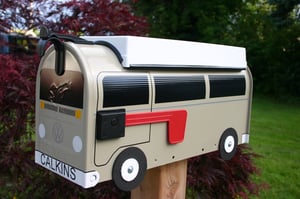 Image of Tan Bay Window Volkswagen Camper Bus Mailbox by TheBusBox - Choose your color VW Westy