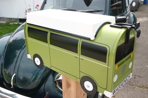 Image of Eden Green Bay Window Volkswagen Camper Bus Mailbox by TheBusBox - Choose your color VW Westy