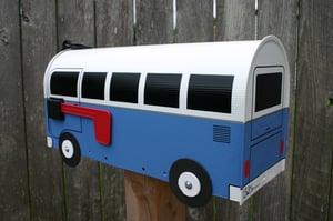 Image of Wildflower Blue Split Window Made To Order Volkswagen Bus - Mailbox by TheBusBox - Choose Your Color