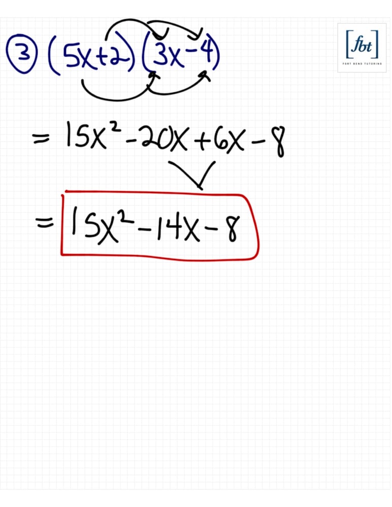 Image of Multiplying Polynomials FBT YouTube Video Notes