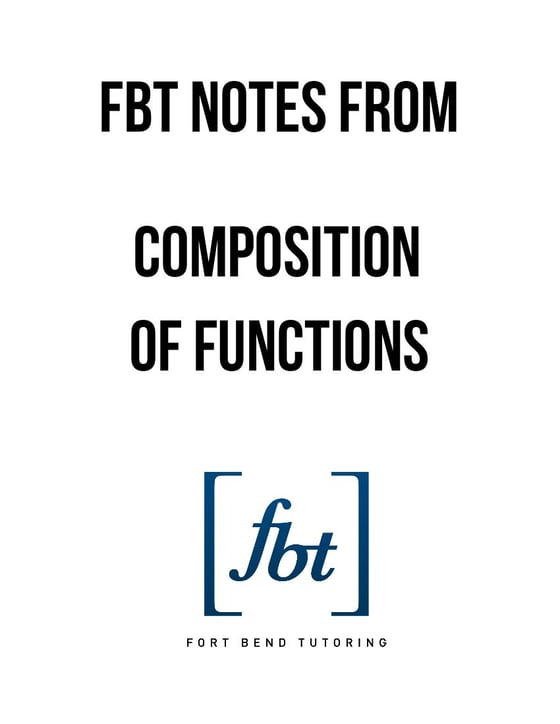 Image of Composition of Functions FBT YouTube Video Notes