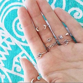 Image of Sterling Silver Om Ring