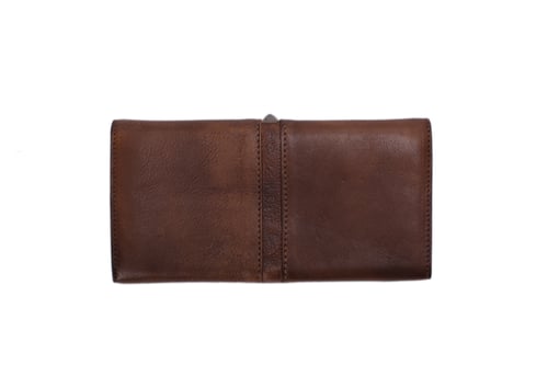 Image of Vintage Style Genuine Natural Leather Wallet, Long Purse, Money Wallet 9057